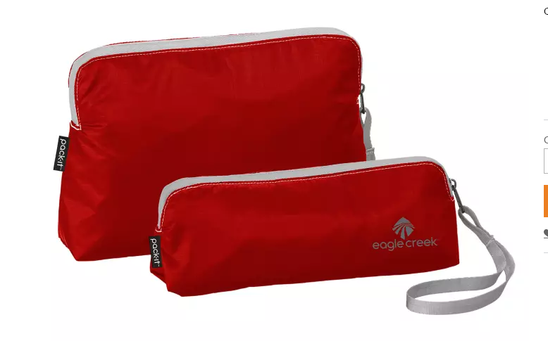 Red cosmetic bag   With lanyard