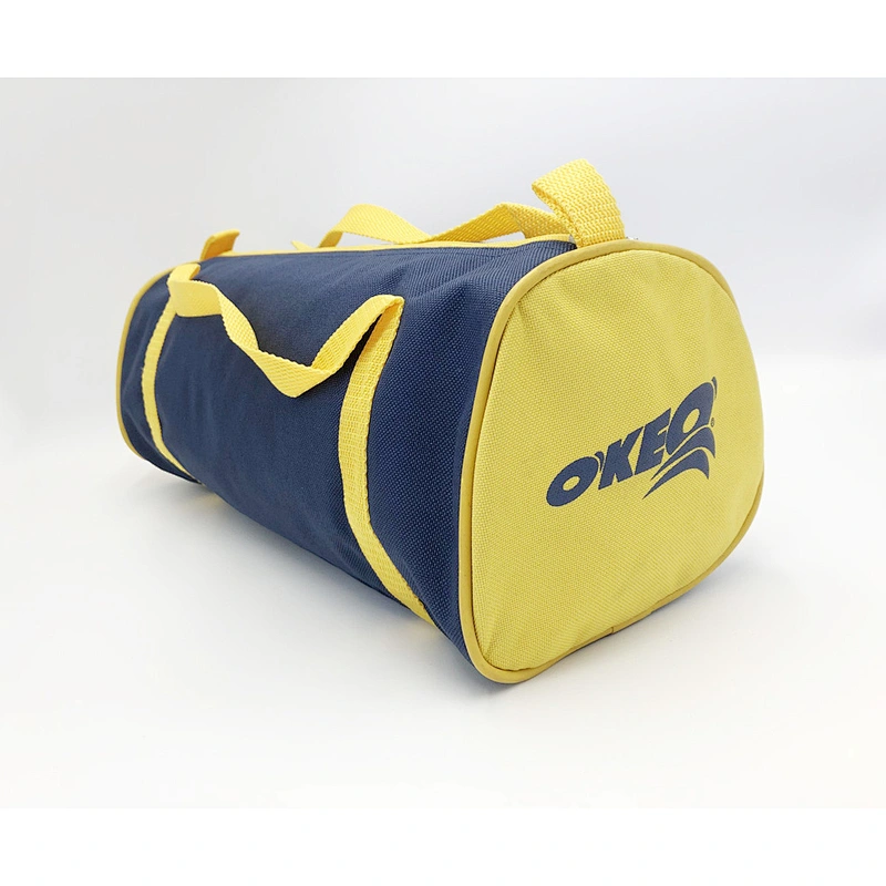 Round gym sport bag with handles