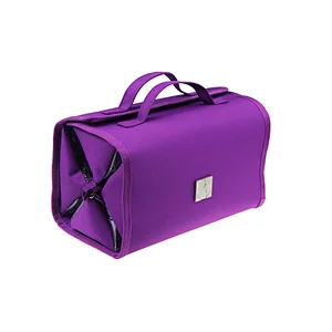 Purple cosmetic bag