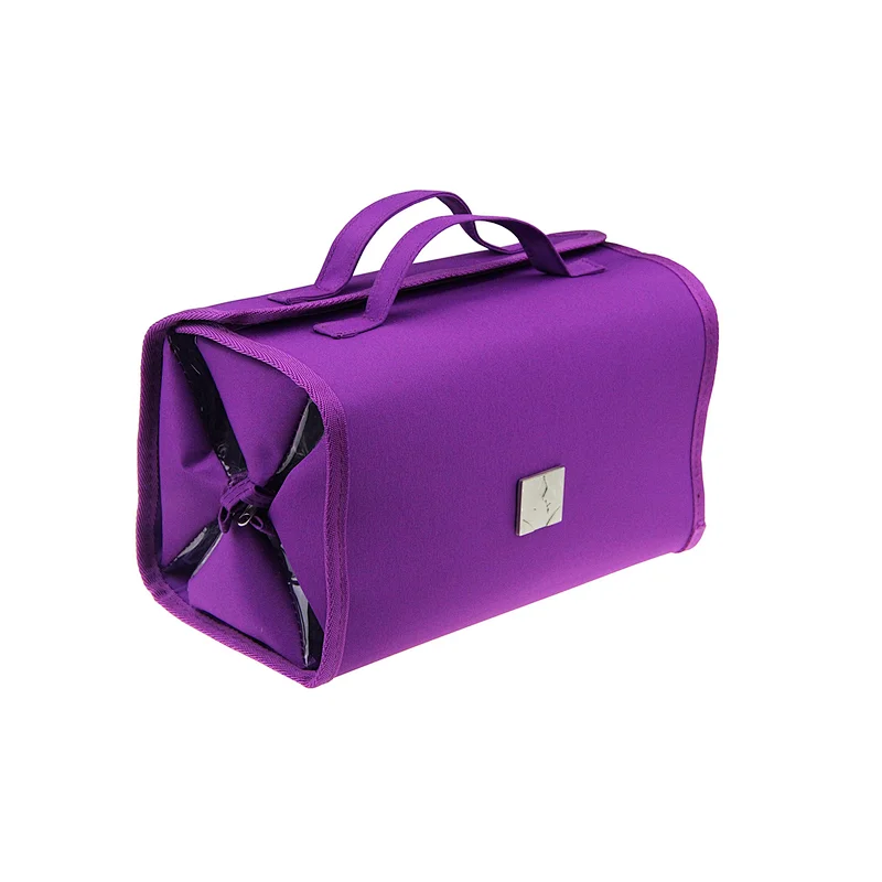 Purple cosmetic bag
