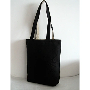 Fashion black cotton shopping tote bags