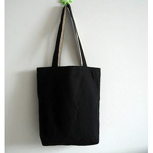Fashion black cotton shopping tote bags