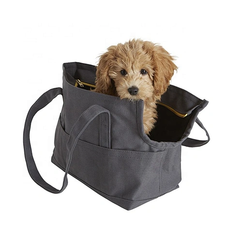 Wholesale Canvas Foldable Travel Tote pet training bag dog treat pouch outdoor carrier bag