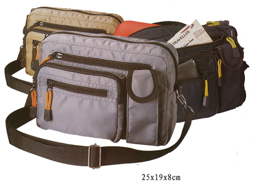 fashionable shoulder strap waist bag trainer zipper bag men running