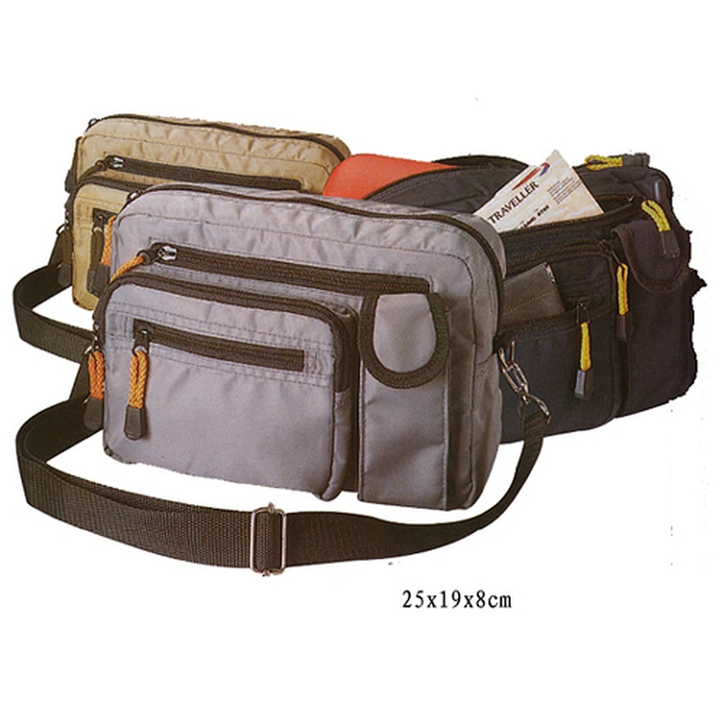 fashionable shoulder strap waist bag trainer zipper bag men running