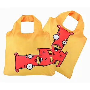 BSCI All over printing eco fabric folding shopping bag