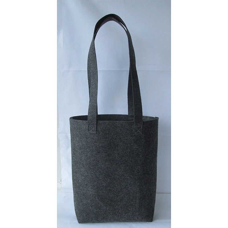 BSCI custom printed logo promotional Handdbag folding felt shopping tote bag for storage