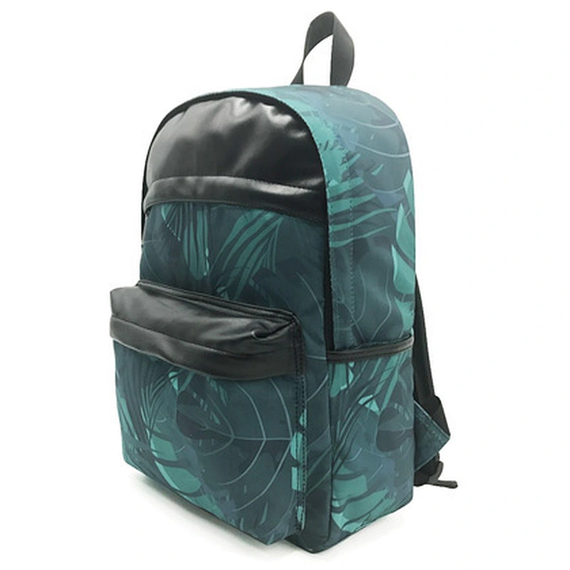 Splicing Leather Backpack simple pattern student schoolbag large capacity Travel Backpack outdoor daily backpack