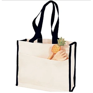 Eco-friendly natural recycled blank shopping cotton tote bag