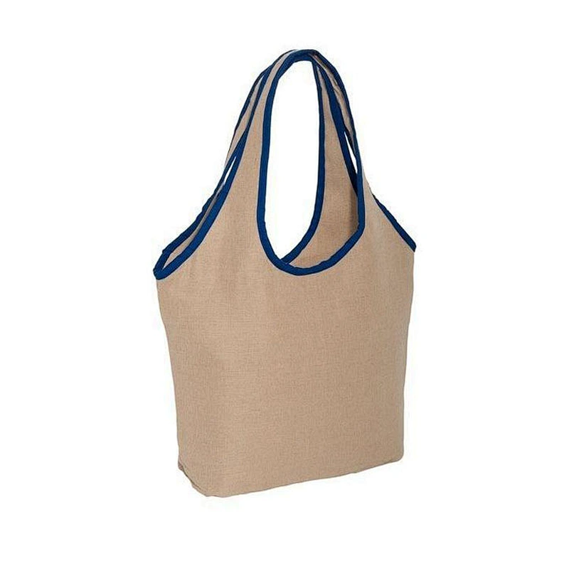 BSCI Wholesale Amazon High Quality simple large capacity plush cute Jute Tote Beach Bag