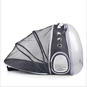 Portable transparent backpack pet expandable backpack folding cat bag