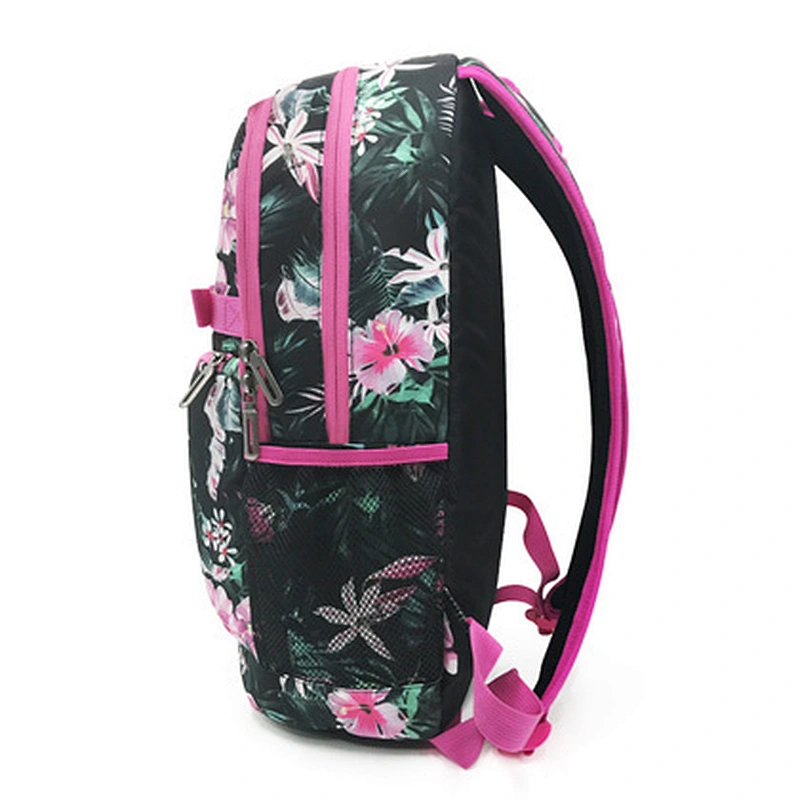 Custom printed full pattern fashion women college girls student school bags backpacks daily backpacks school bagpack