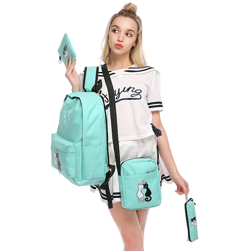 School Bags Set Kids Girls Boys Custom logo Waterproof Student's Schoolbag Set Backpack Book Bags Backpacks For Teenagers