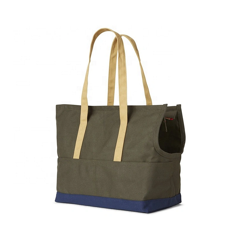 Wholesale Canvas Foldable Travel Tote pet training bag dog treat pouch outdoor carrier bag
