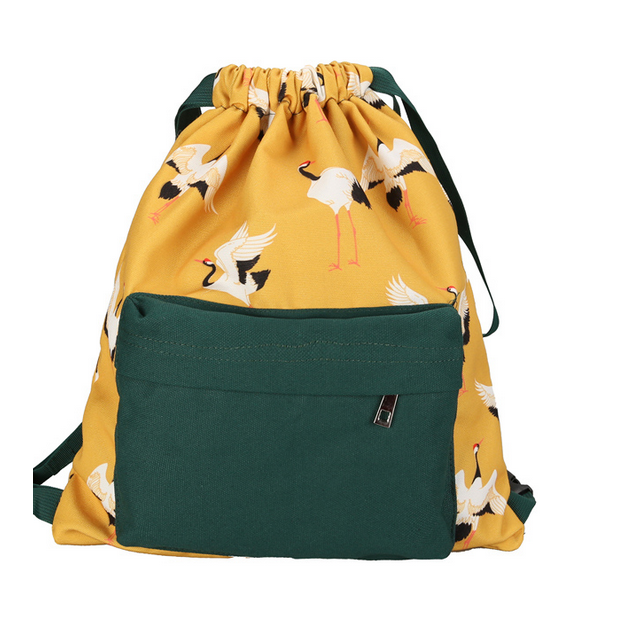 BSCI Wholesale Amazon Sports Gym Bag Durable Canvas Nylon Adjustable Shoulder Straps Drawstring Bag