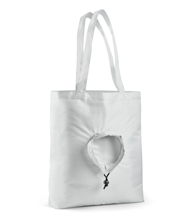 eco friendly Nylon foldable reusable recycled shopping storage eco bag with string in pouch