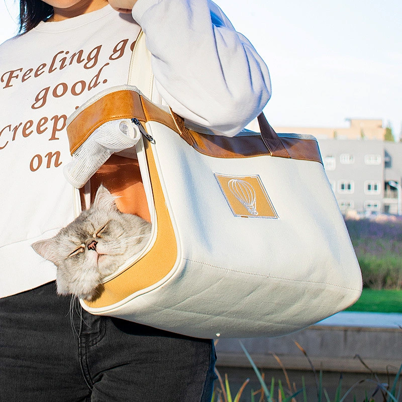 BSCI Mesh cloth good air permeability travel cat carriers pet bags