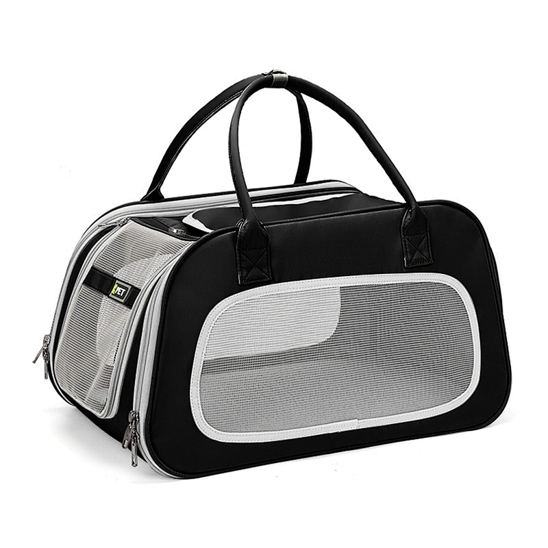 Amazon Wholesale The highest quality Oxford cloth pet handbag leather portable breathable carrier cat bag
