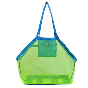 BSCI Large Capacity Outdoor Travel Folding Storage  Beach Bag Tote Shoulder Kid's Toy Storage Bag for the beach