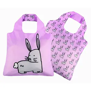 BSCI All over printing eco fabric folding shopping bag