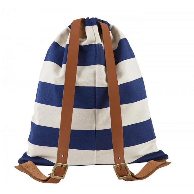 BSCI Wholesale Cotton Sports Drawstring Backpack Custom Logo Fitness Canvas Drawstring Bags For Promotion