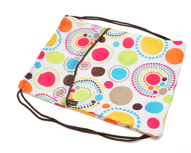 BSCI Wholesale Amazon Customized Allover Printing Dots Drawstring Bags