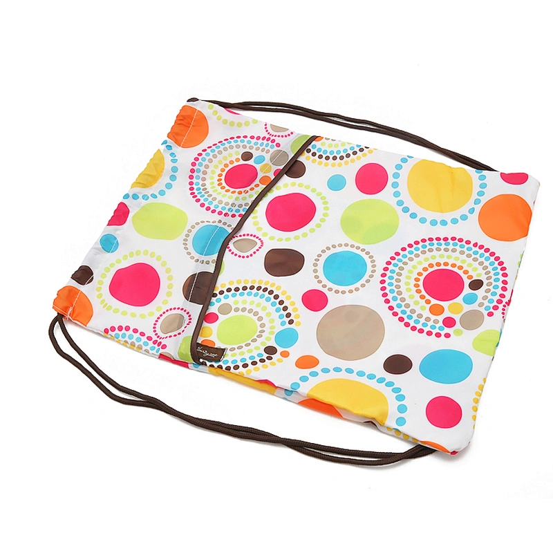 BSCI Wholesale Amazon Customized Allover Printing Dots Drawstring Bags