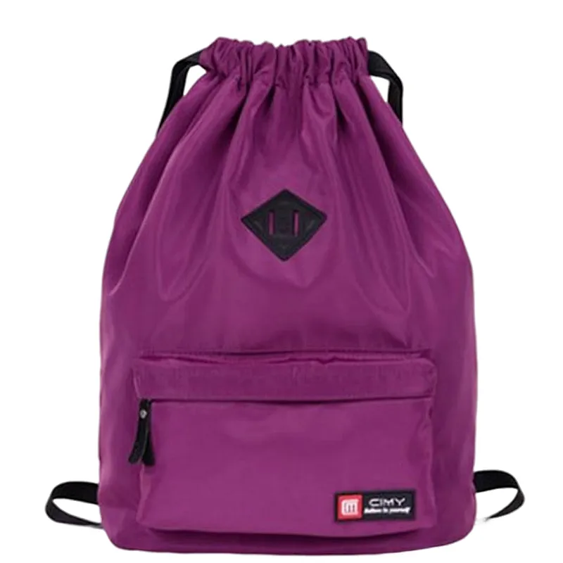 BSCI Wholesale Amazon high quality Drawstring Backpack String Bag Water Resistant Nylon for Gym Shopping Sport Yoga