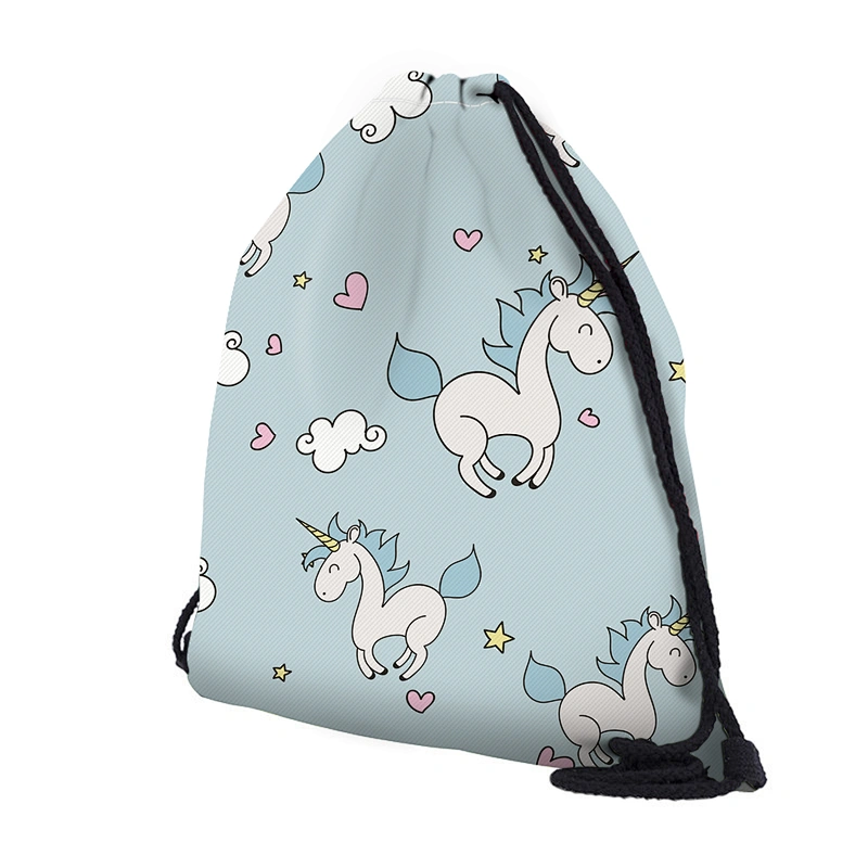 BSCI Wholesale Amazon High Quality Outdoors Custom Logo Printing Draw String Bag Polyester Drawstring Bag