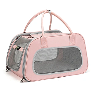 Amazon Wholesale The highest quality Oxford cloth pet handbag leather portable breathable carrier cat bag