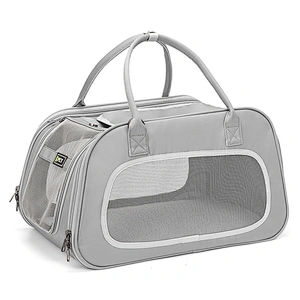 Amazon Wholesale The highest quality Oxford cloth pet handbag leather portable breathable carrier cat bag