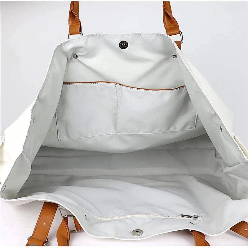 Wholesale Custom Personalized 2022 New Design Large Waterproof Sand Proof Women Summer Canvas Tote Beach Bag
