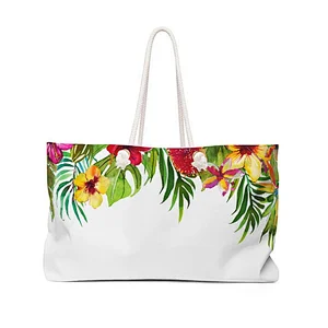 BSCI Wholesale Amazon High Quality Custom Logo Design Cotton Canvas Beach Bag With Rope Handle
