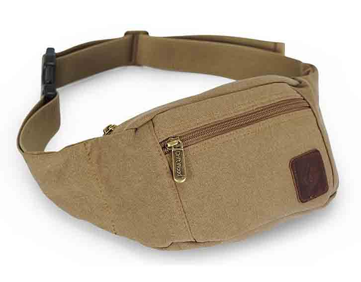 Canvas leisure sport waist bag