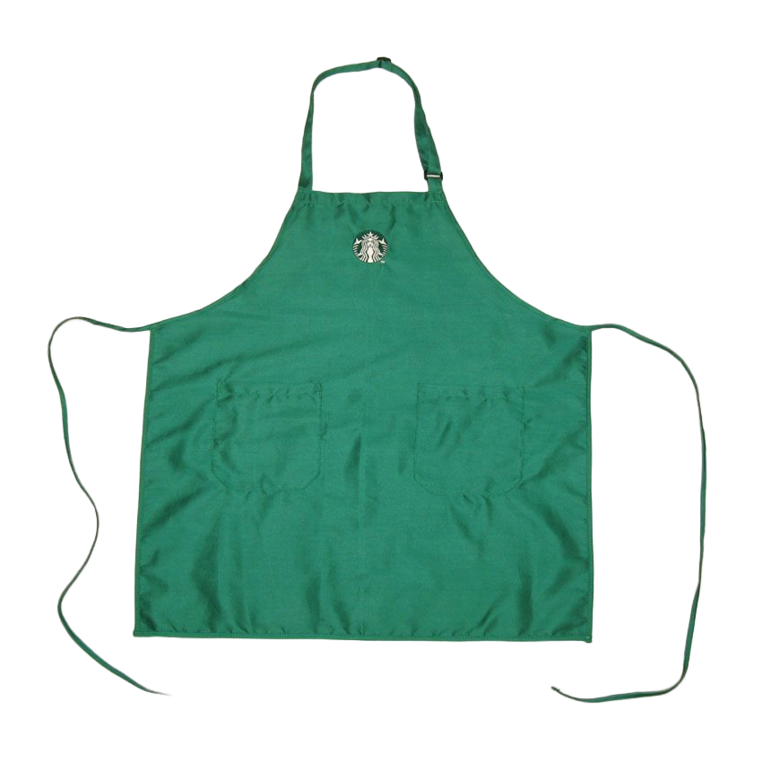 BSCI Wholesale high quality Starbucks mens kitchen cooking plain white cotton half waist apron