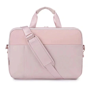 BSCI Wholesale Amazon lightweight business bags Factory custom women 15.6 inch pink briefcase laptop shoulder bag