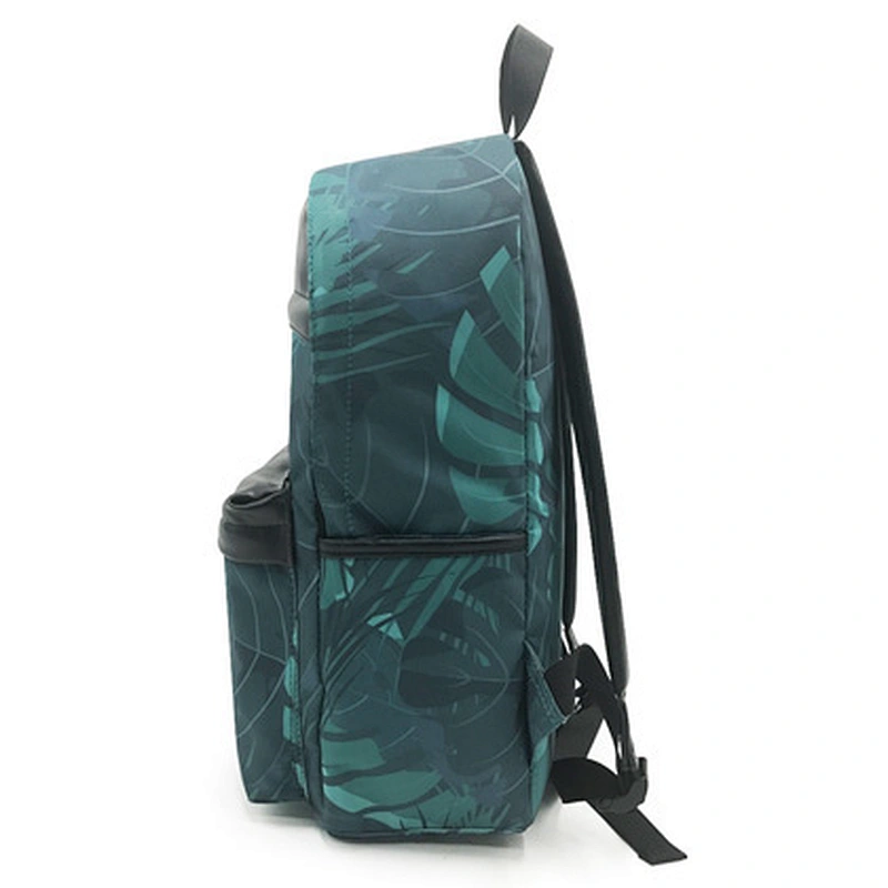 Splicing Leather Backpack simple pattern student schoolbag large capacity Travel Backpack outdoor daily backpack