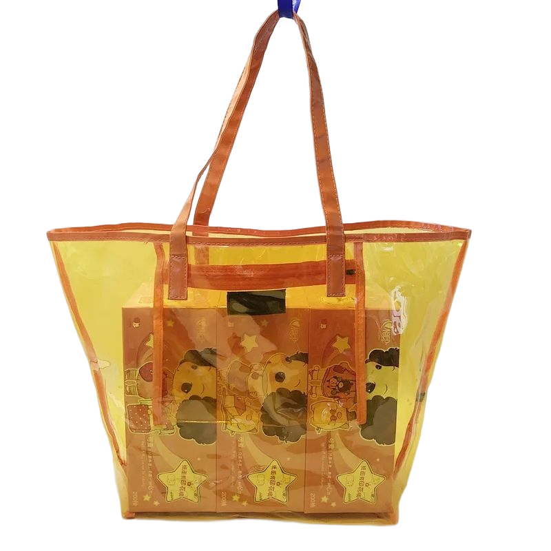 Wholesale Women's Custom Large Black Beach Plastic Transparent  Pvc Waterproof Shoulder Bag