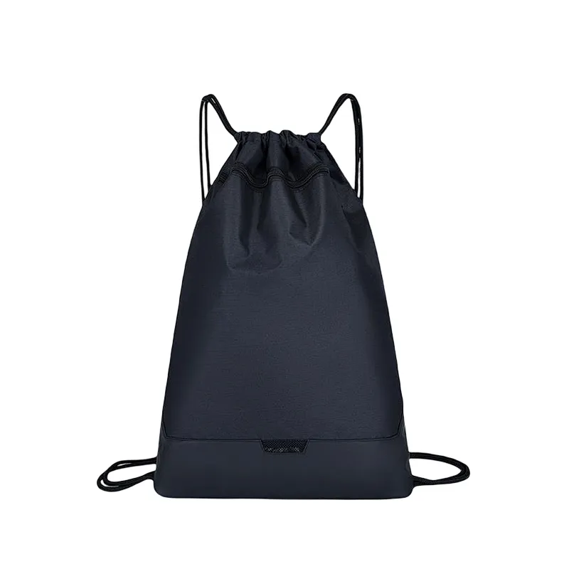 BSCI Wholesale custom logo printed lightweight draw string pocket travel shopping school life folding college bag unisex drawstring backpack