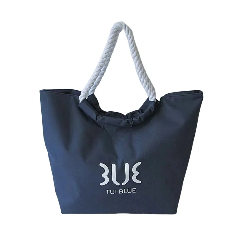 High quality recycled utility custom logo printed natural organic cotton canvas bag shopping with rope handle
