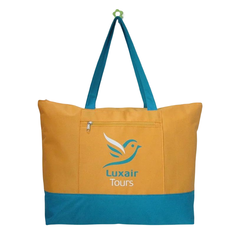 BSCI large polyester promotional beach tote bag plain fashion