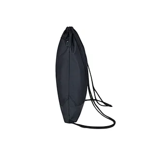 BSCI Wholesale custom logo printed lightweight draw string pocket travel shopping school life folding college bag unisex drawstring backpack