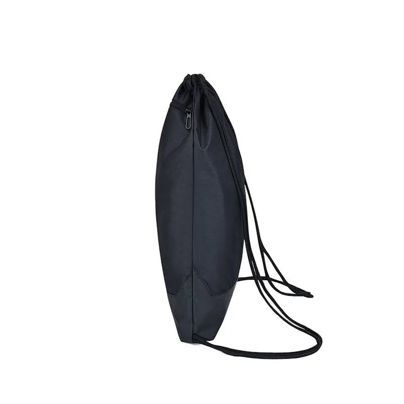 BSCI Wholesale custom logo printed lightweight draw string pocket travel shopping school life folding college bag unisex drawstring backpack