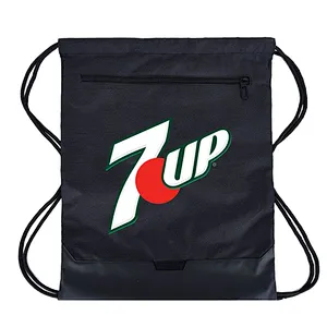 BSCI Wholesale custom logo printed lightweight draw string pocket travel shopping school life folding college bag unisex drawstring backpack