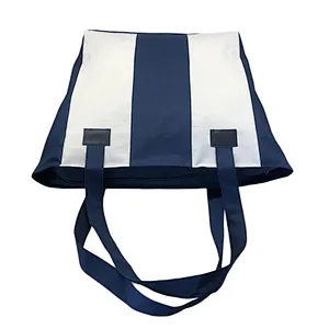 OEM Eco-friendly  Polyester Beach Tote Durable Washable Picnic Travel Grocery Cotton Canvas Bag for