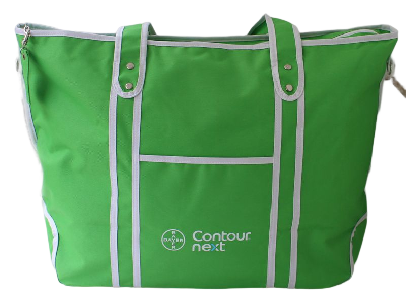 2022 Bayer Green polyester patterned shopping tote bag