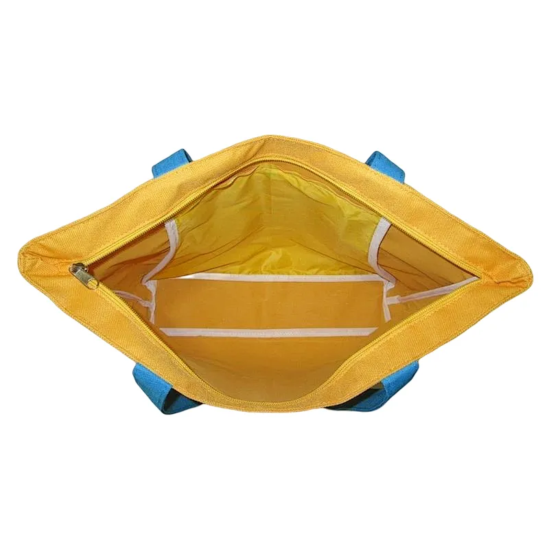 Small custom printed logo reusable washable silk waterproof pocket shopping tote bag