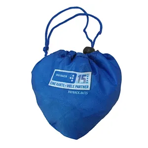 folding recycle tote bags folds into a drawstring closure pouch for shopping folding bags  folds into a drawstring closure pouch