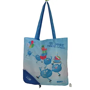 folding recycle tote bags folds into a drawstring closure pouch for shopping folding bags  folds into a drawstring closure pouch