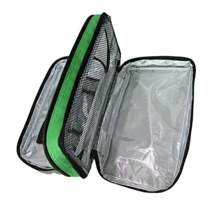 High quality double zipper compartment cooler bag